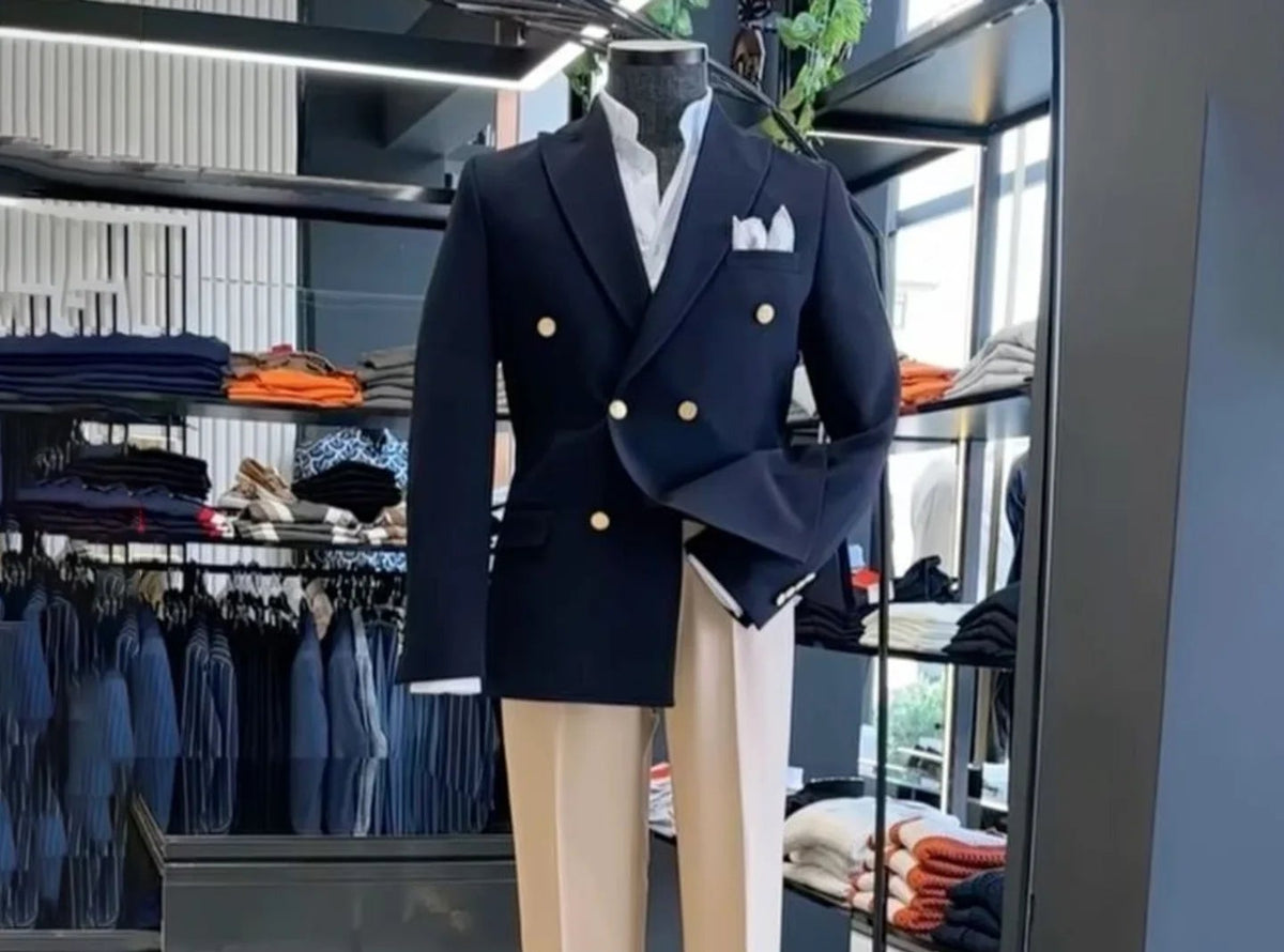 Costume Homme 2 Pièces Bleu Marine – CLEVI Paris