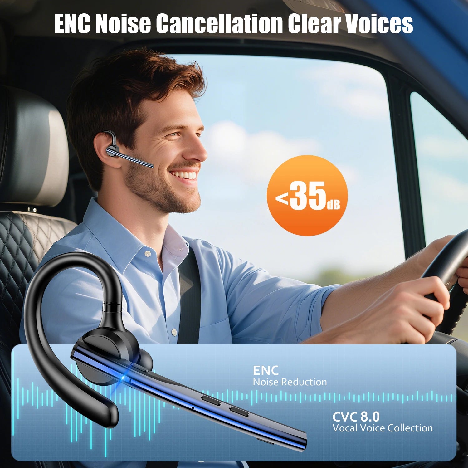 Écouteur Mono Bluetooth New Bee M54 Double Micro Conduite – CLEVI Paris