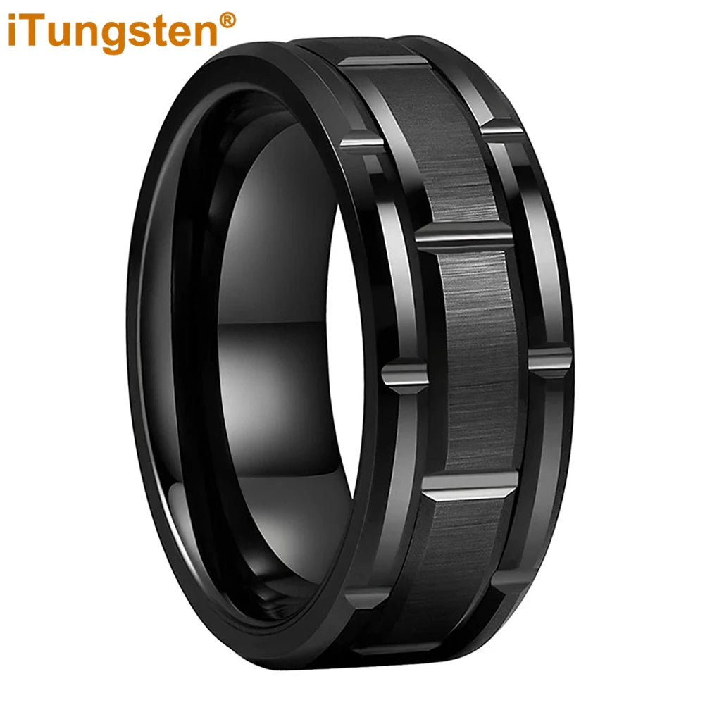 Bague Unisexe en Tungstène Noir, Or ou Argent – CLEVI Paris
