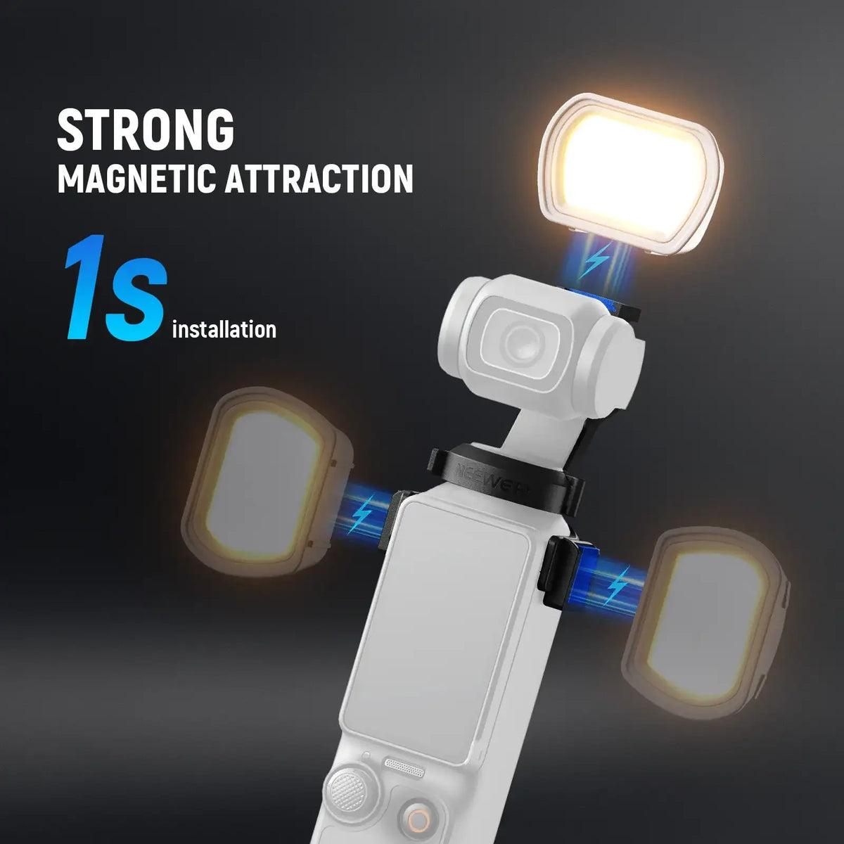 Lampe LED magnétique M21 pour Osmo Pocket 3 – CLEVI Paris
