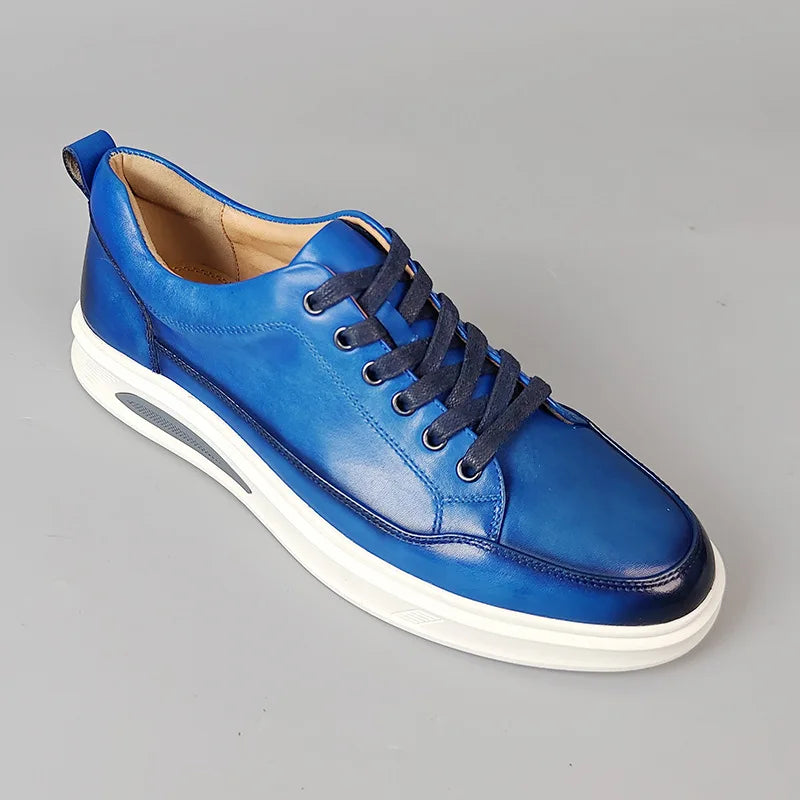 Sneakers en cuir à lacets pour homme – CLEVI Paris