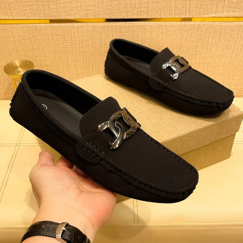 Loafers Homme Suède Grande Taille Slip-On – CLEVI Paris