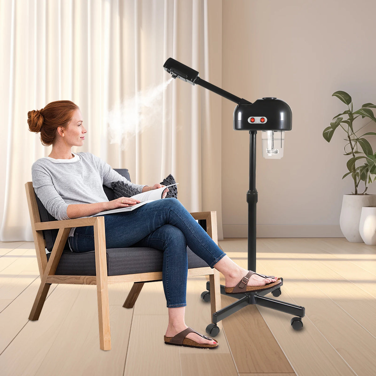 Vaporisateur facial sur pied 800 W – CLEVI Paris