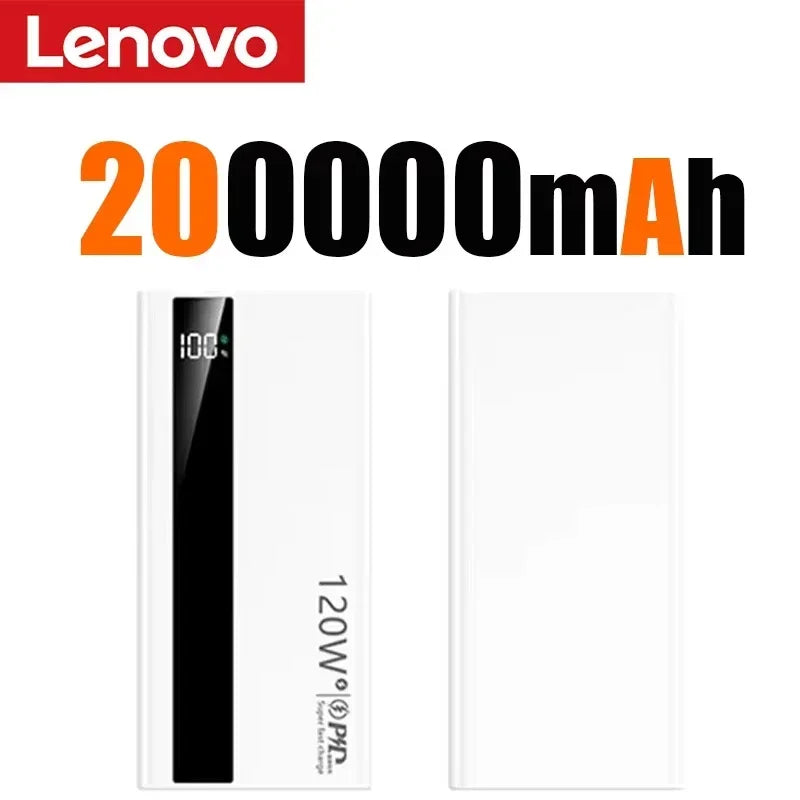 Batterie Externe Lenovo 120W Charge Rapide Bidirectionnelle USB-C Affichage LED – CLEVI Paris