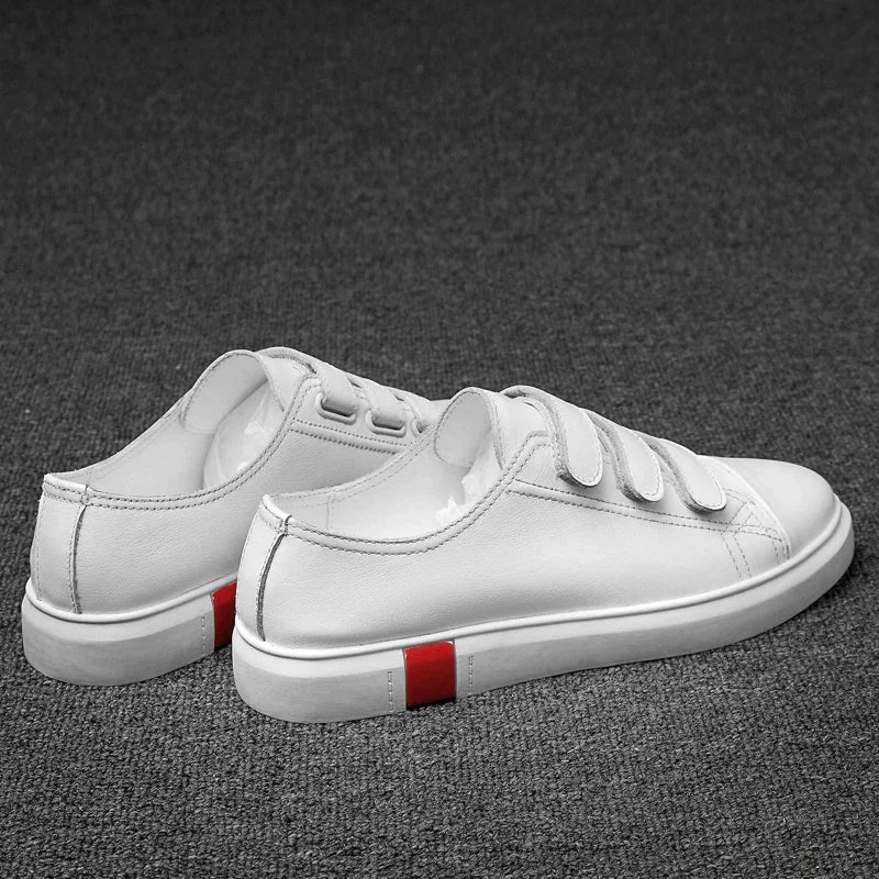 Sneakers Cuir Véritable Homme Style Coréen – CLEVI Paris