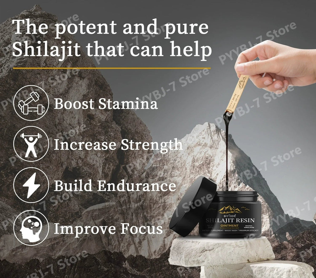 Résine de shilajit, pot de 30 g – CLEVI Paris