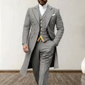 Costume Homme 3 Pièces Tuxedo Satin Blazer Long Gilet Pantalon 8 Coloris XS-5XL – CLEVI Paris