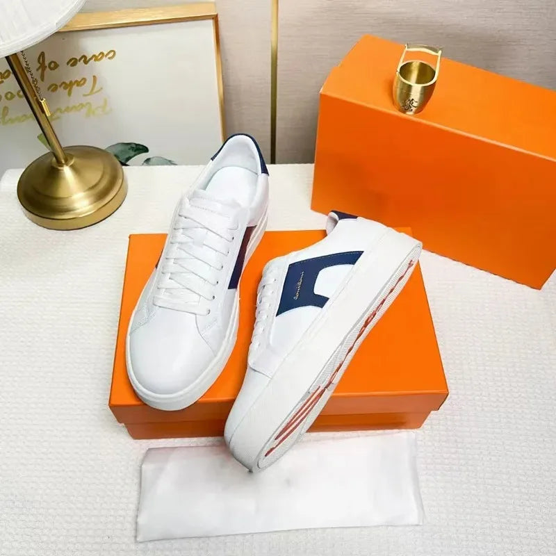 Sneakers Cuir Blanc Plateforme Unisexe – CLEVI Paris