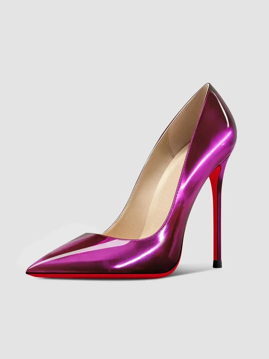 Nouveaux talons hauts noirs de 12 cm pour femmes et hommes, couleur personnalisable, talons fins, grande taille, chaussures pointues sexy.