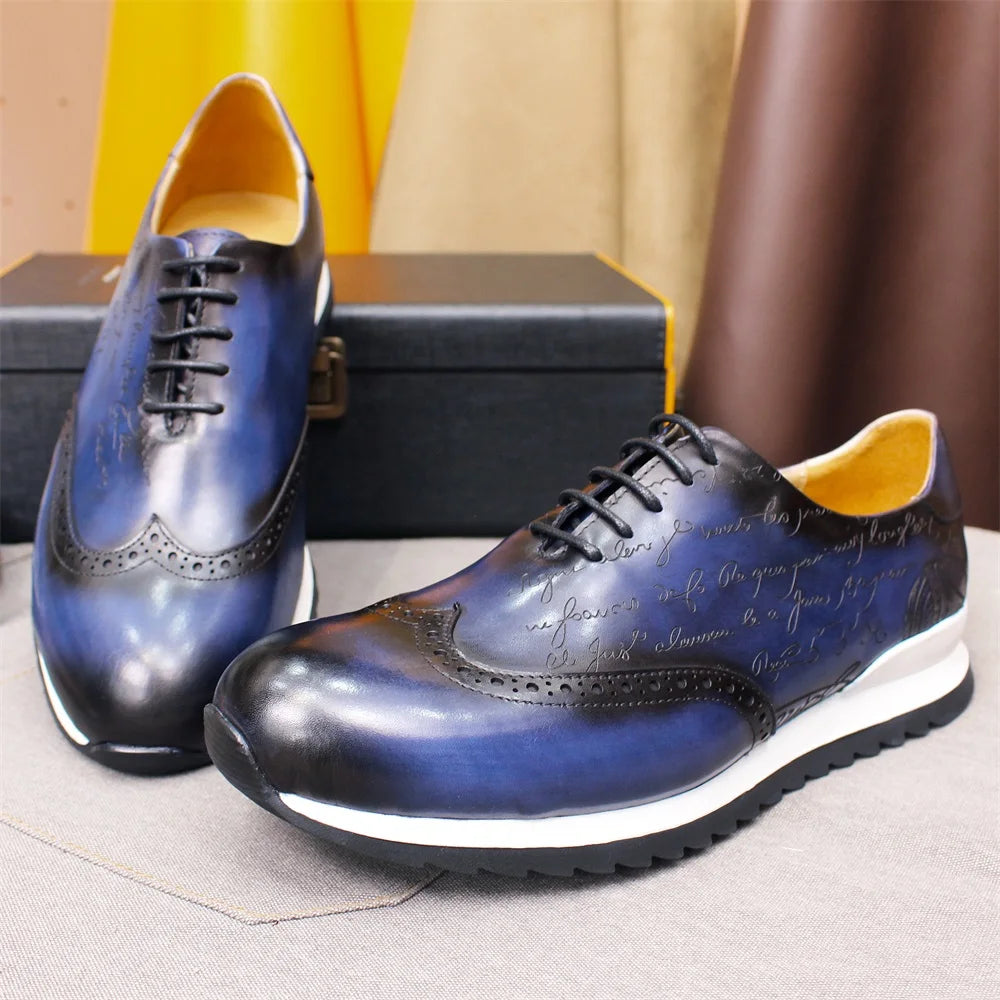 Chaussures brogue homme en cuir à lacets – CLEVI Paris