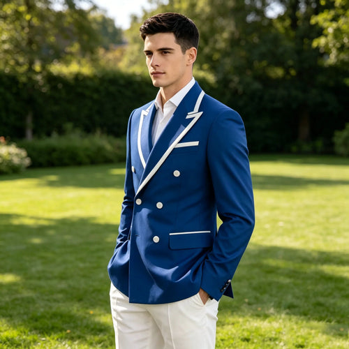 Blazer homme double boutonnage ajusté – CLEVI Paris