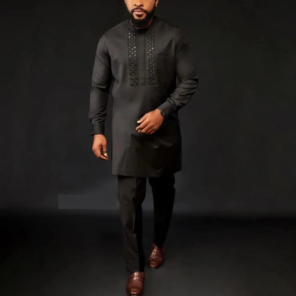 Ensemble Traditionnel Africain Homme Kaunda – CLEVI Paris