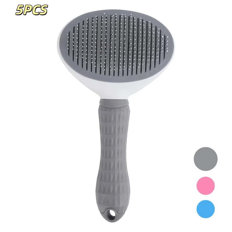 Peigne Auto-Nettoyant Anti-Poils Chien & Chat Massage Doux — CLEVI Paris
