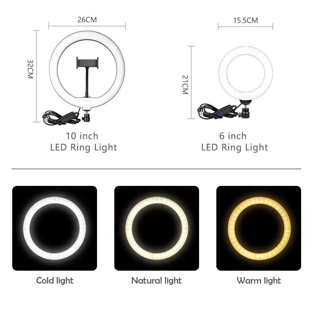 Anneau LED RGB SH 10, 12 ou 14 pouces – CLEVI Paris