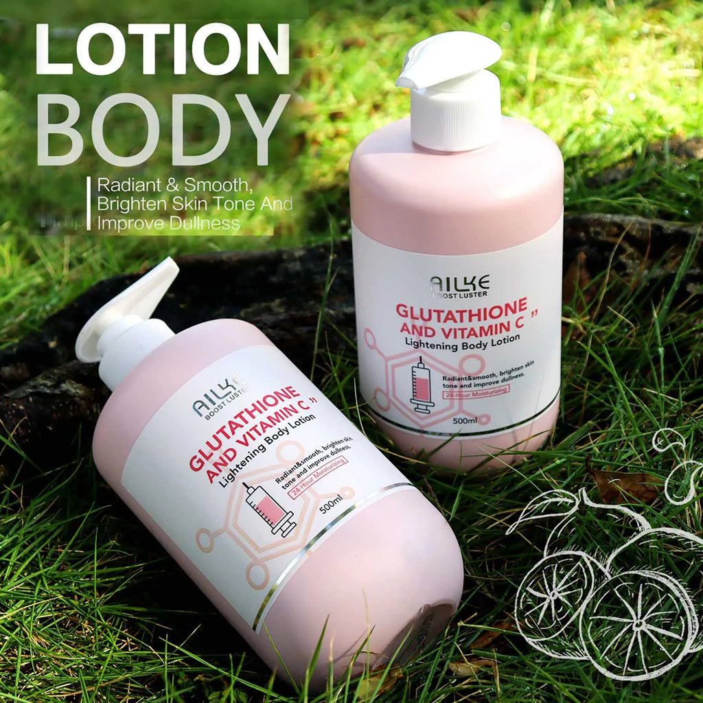 Lotion Corps Éclaircissante AILKE Vitamine C & Glutathion – Teint Uniforme & Éclat – CLEVI Paris