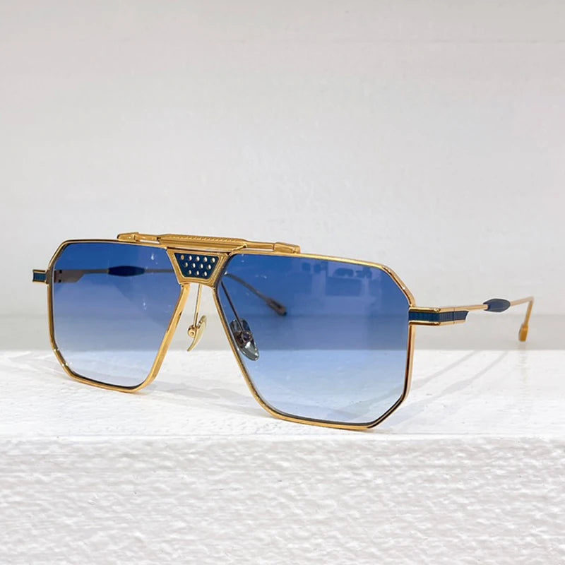 Lunettes de Soleil Ovales Alliage Punk Haute Rue Dégradé UV400 Unisexe – CLEVI Paris