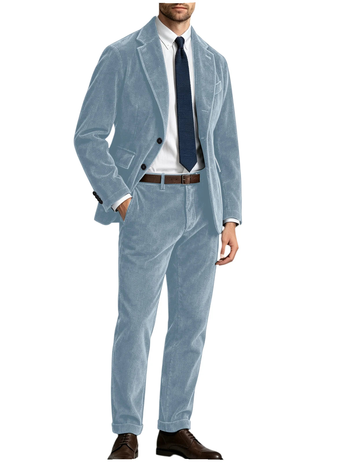 Costume homme 2 pièces en velours côtelé – CLEVI Paris