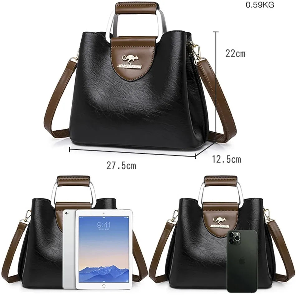 Sac À Main Femme Vanderwah Microfibre 27x22cm Bandoulière Réglable – CLEVI Paris