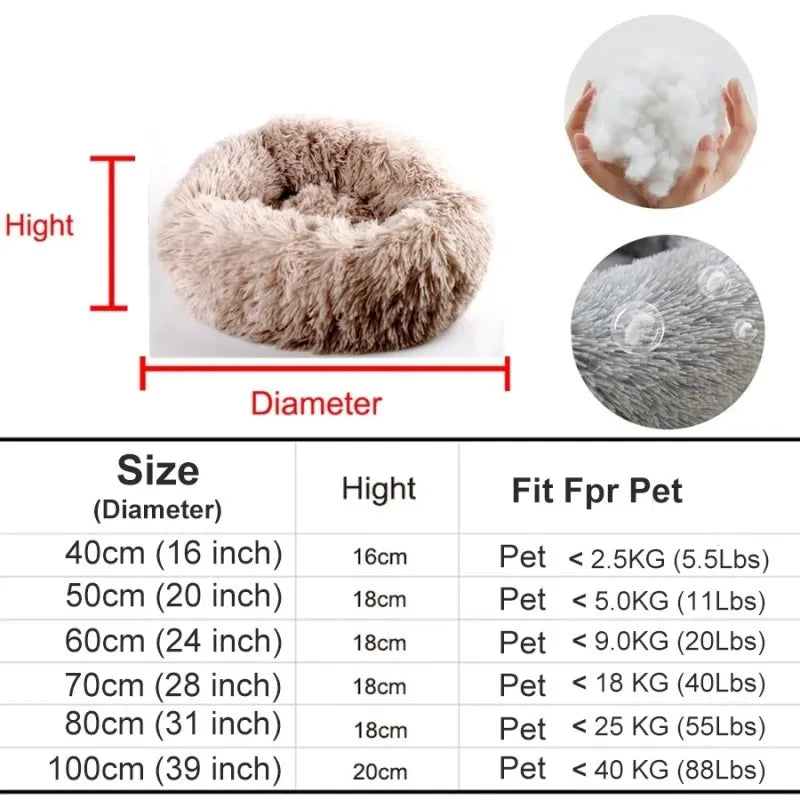 Panier rond en peluche pour chien et chat – CLEVI Paris