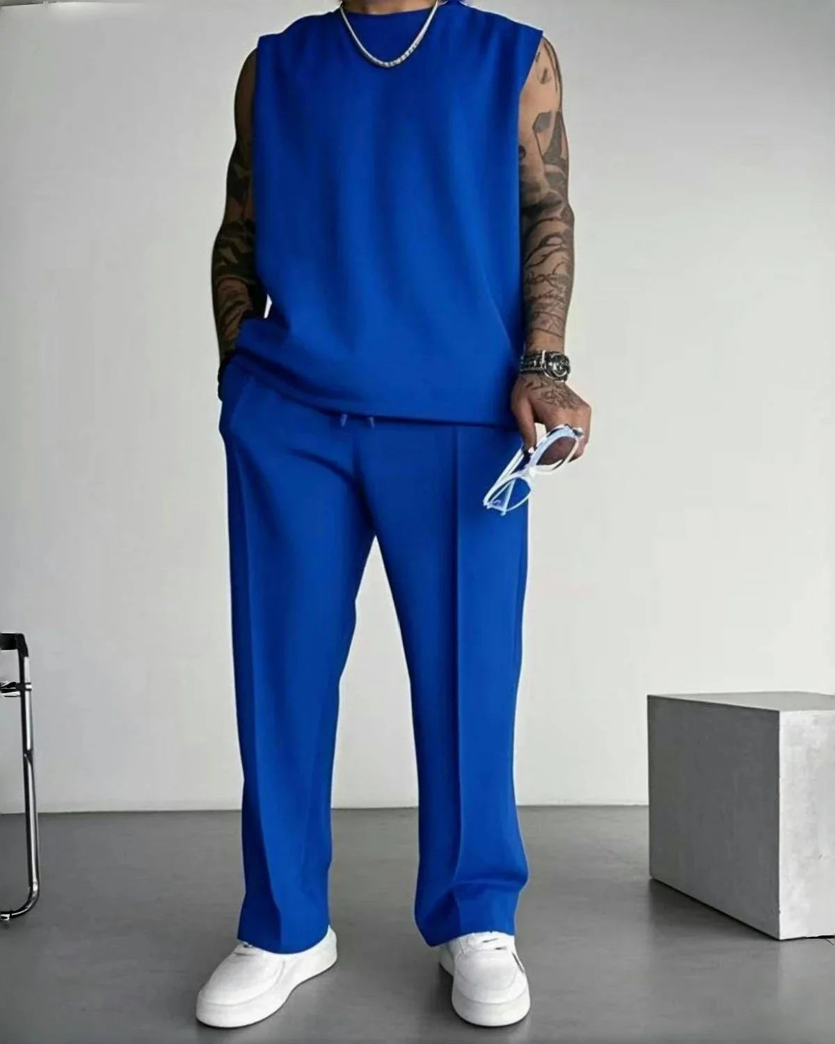 Ensemble 2 Pièces Homme Débardeur + Pantalon Sport Casual Été S-XXL – CLEVI Paris