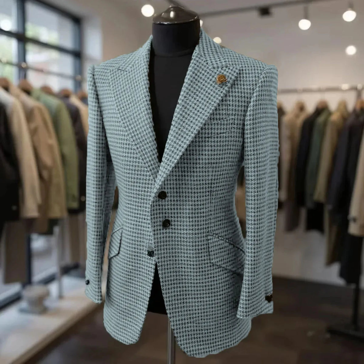 Blazer homme pied-de-poule – CLEVI Paris