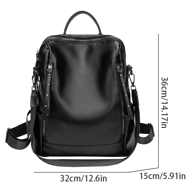 Sac à Dos Femme Convertible Cuir PU Rétro – CLEVI Paris