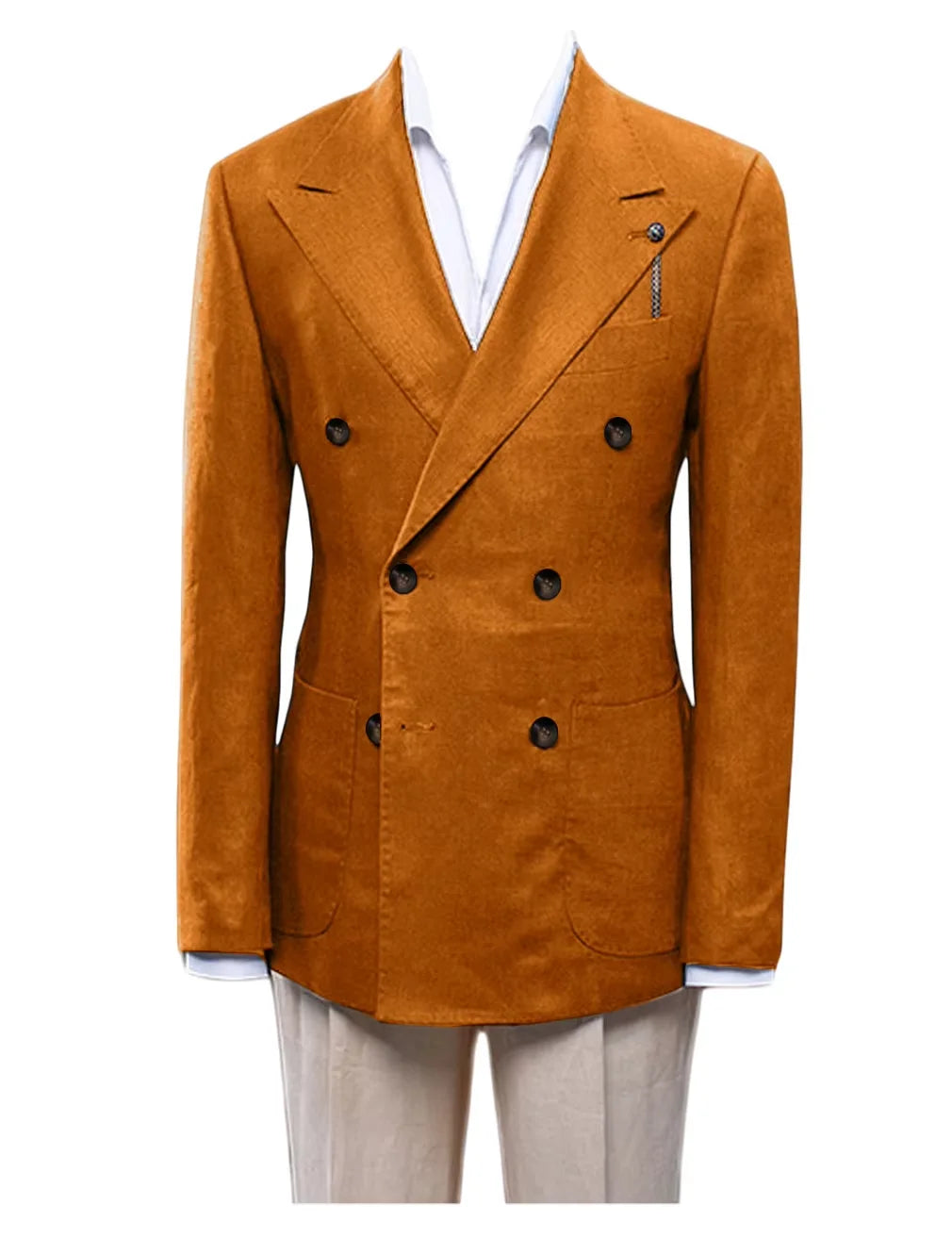 Blazer croisé lin et coton homme – CLEVI Paris