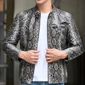 Blouson homme en cuir motif serpent – CLEVI Paris