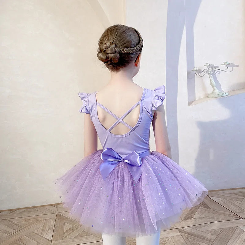 Robe tutu de danse fille à manches longues – CLEVI Paris