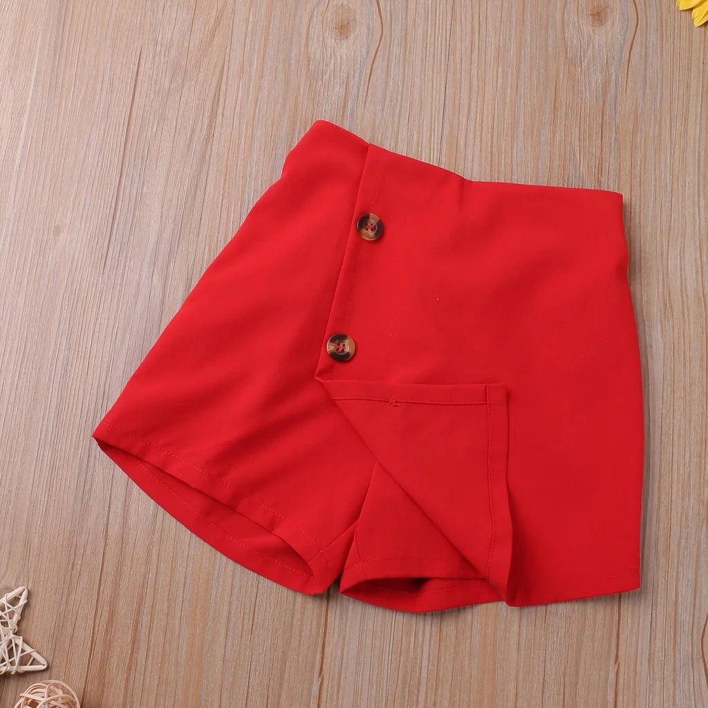 Ensemble fille rouge à cœurs et nœud – CLEVI Paris
