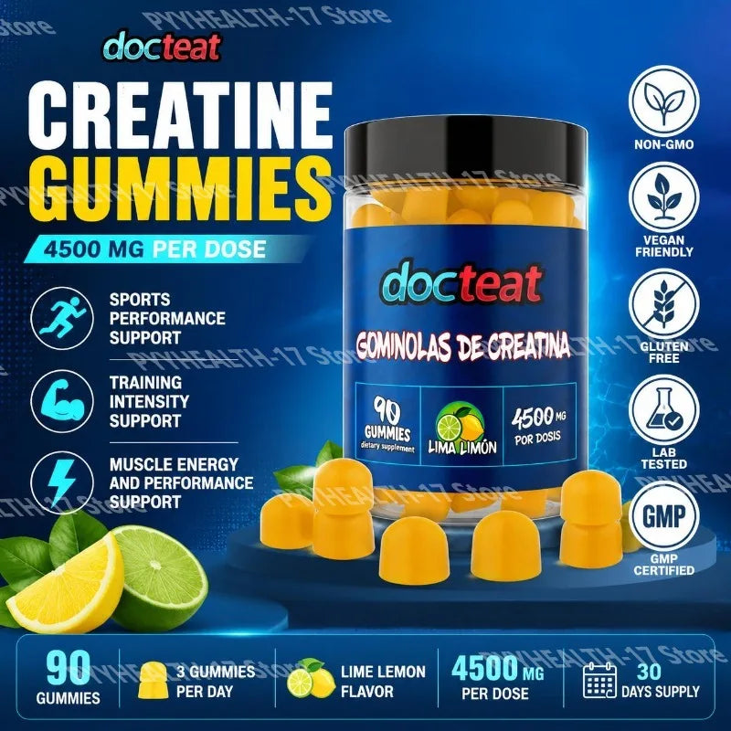 Créatine citron vert, 90 gommes à mâcher – CLEVI Paris