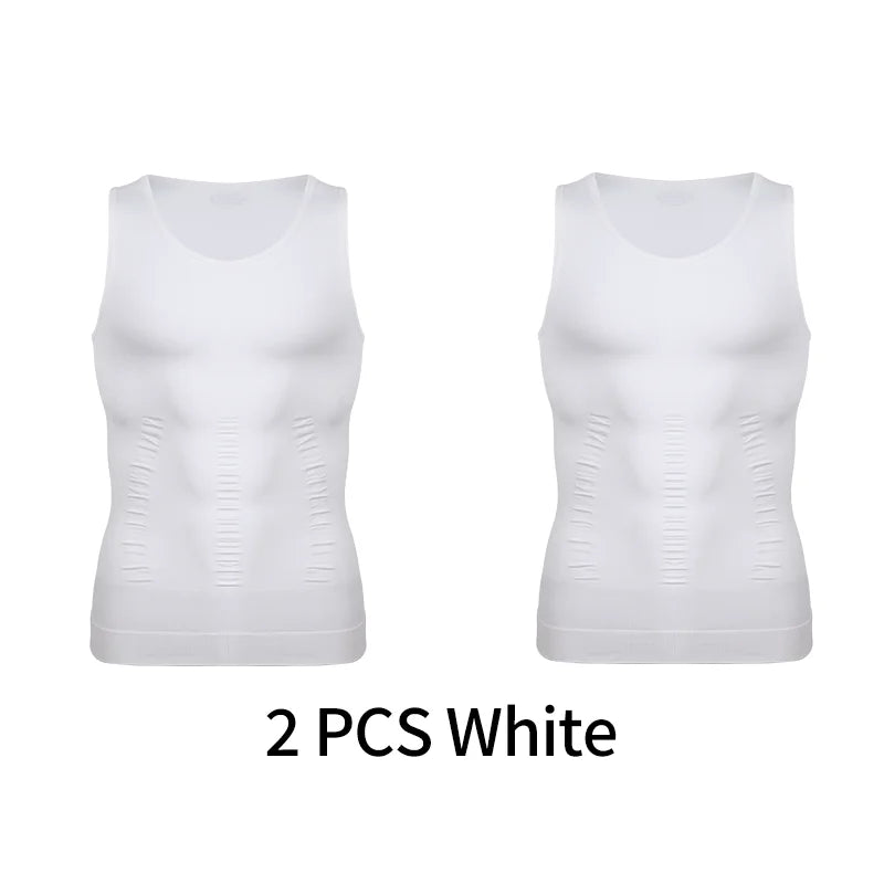 Gaine Amincissante Homme Débardeur Compression Ventre Plat Soutien Dorsal – CLEVI Paris