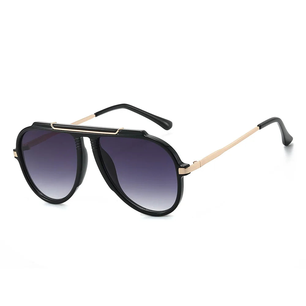 Lunettes de Soleil Oversize Pilot Dégradé Métal Unisexe – CLEVI Paris