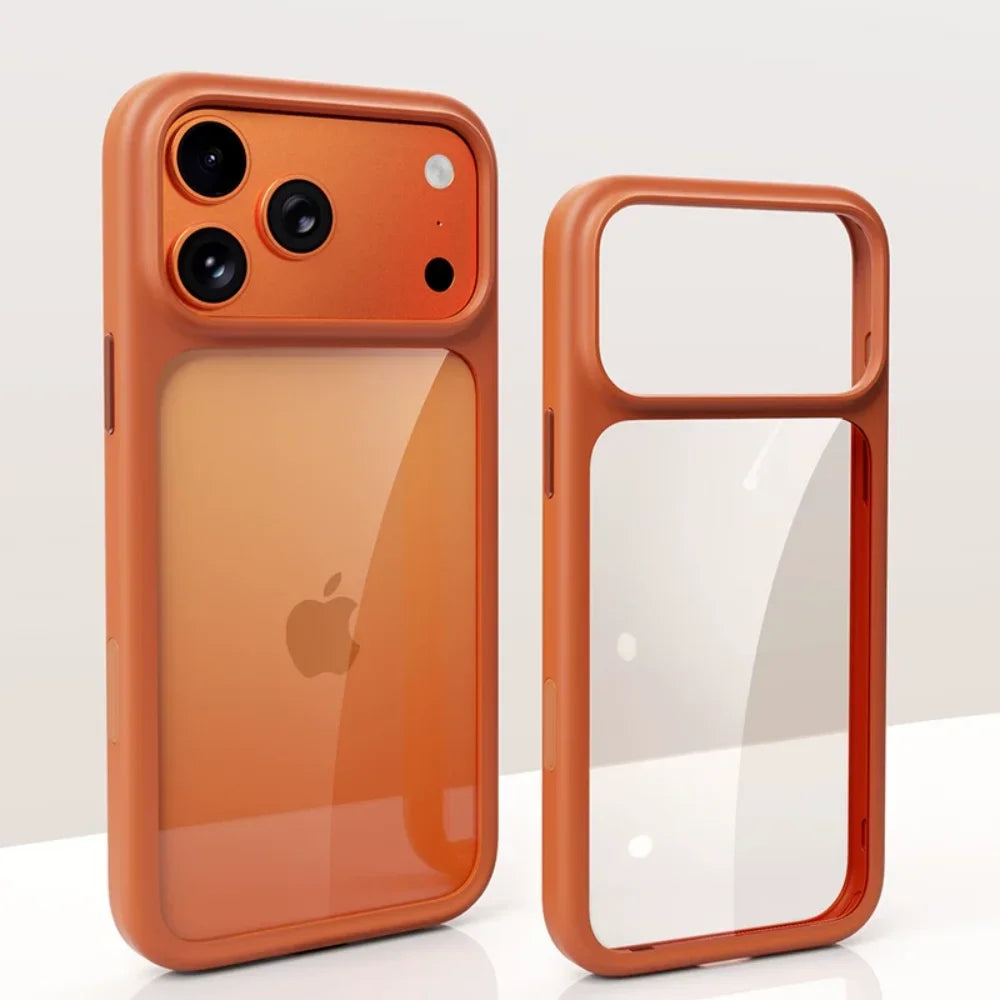 Coque iPhone transparente à boutons métal – CLEVI Paris