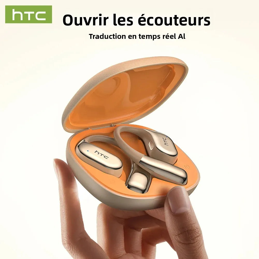 Écouteurs HTC NE39 Open-Ear Bluetooth Traducteur IA Sport – CLEVI Paris