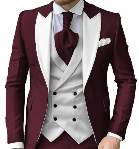 Costume homme 3 pièces polyester-viscose – CLEVI Paris
