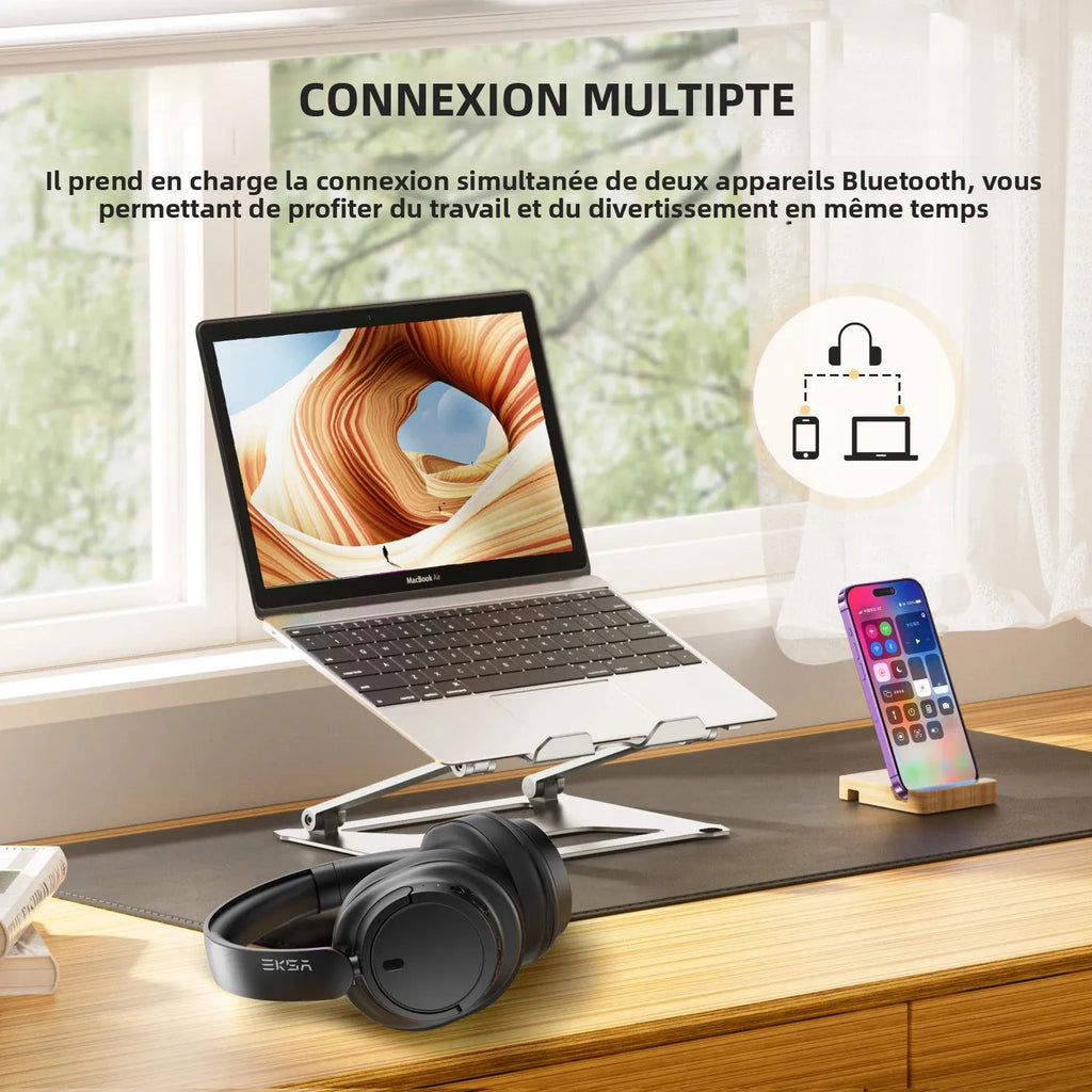 Casque Bluetooth Oneodio EKSA V16 HiFi 90h Bass/Pop Mode – CLEVI Paris