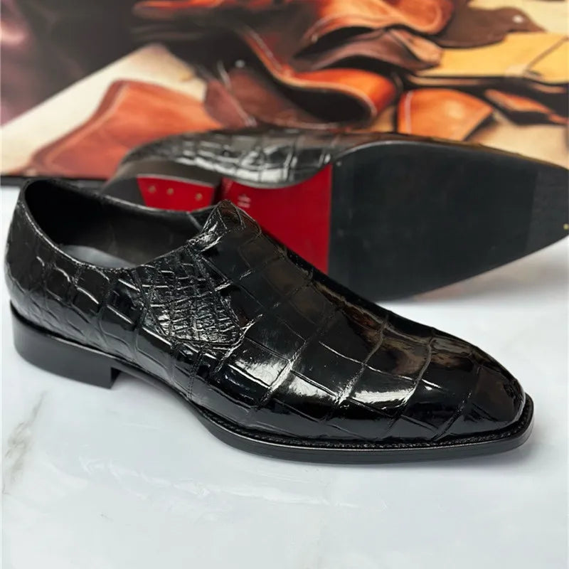 Chaussures de ville homme en cuir de crocodile – CLEVI Paris