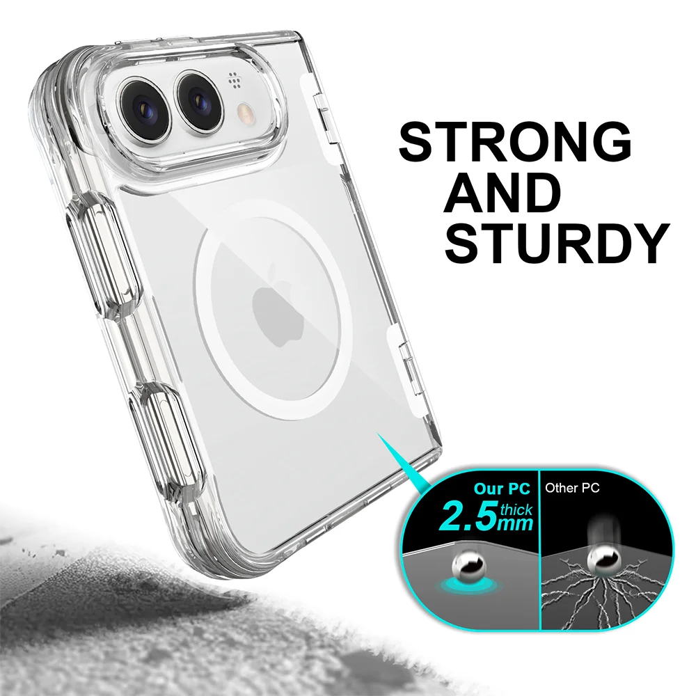 Coque iPhone Duo transparente avec support – CLEVI Paris