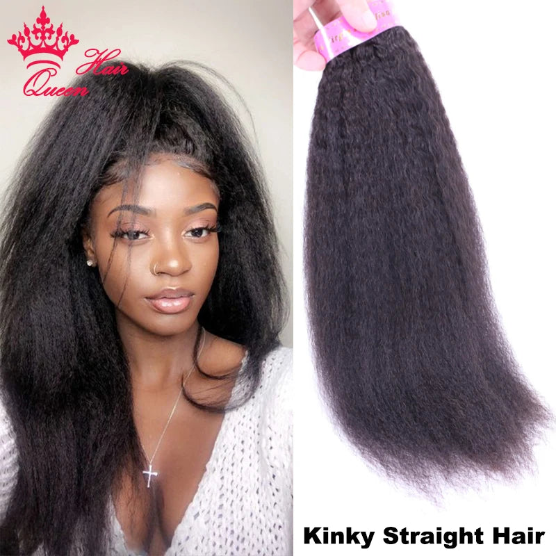 Mèches Brésiliennes Kinky Straight Virgin Hair 100% Humains | Yaki Straight | Lot 1, 3 ou 4 Mèches | 12-28 Pouces – CLEVI Paris