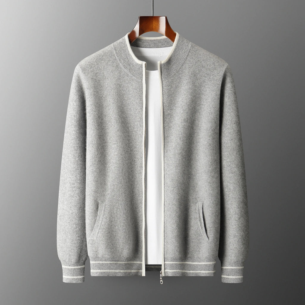 Cardigan homme en laine zippé – CLEVI Paris
