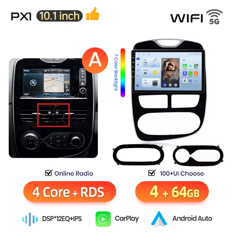 Autoradio AWESAFE Clio 4 CarPlay 2012–2019 – CLEVI Paris