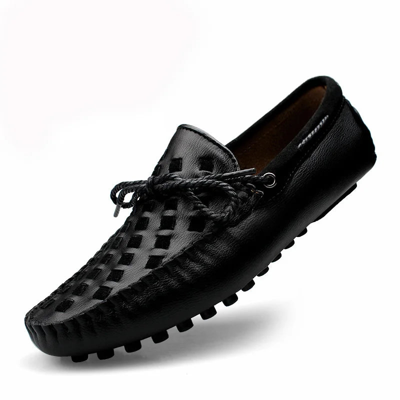Mocassins Cuir Fendu Homme Casual Élégant Slip-On – CLEVI Paris