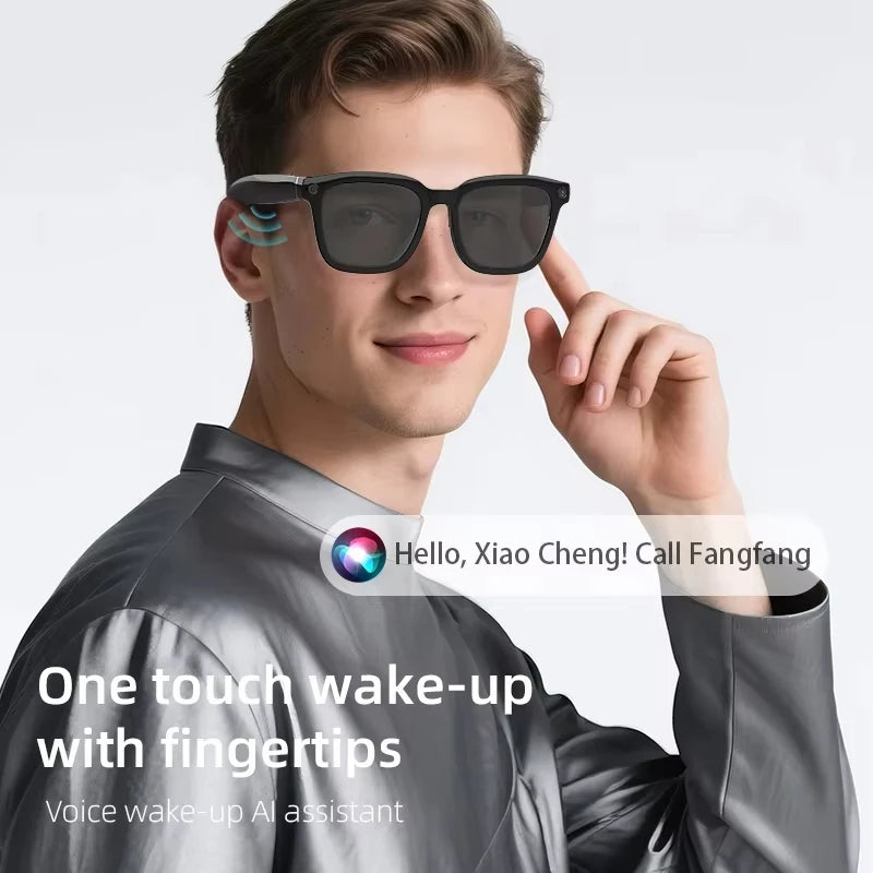 Lunettes Connectées XMSJ IA Caméra 8MP Vidéo 4K Double Objectif Bluetooth Traduction Moto Waterproof 3 Verres – CLEVI Paris