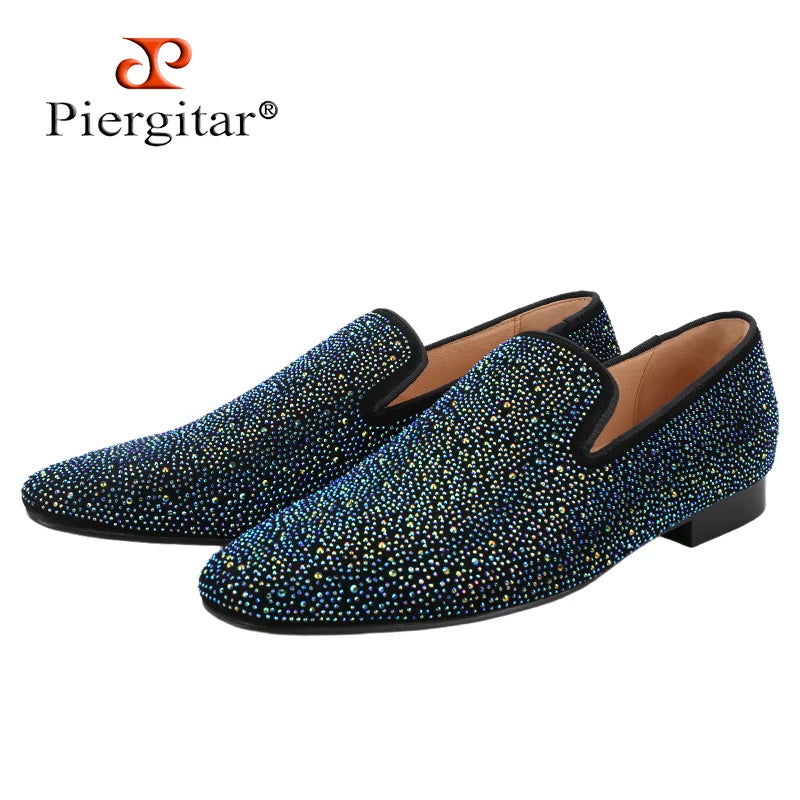 Mocassins Suède Homme Strass Slip-On – CLEVI Paris