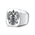 Bague double aigle en acier 316L – CLEVI Paris