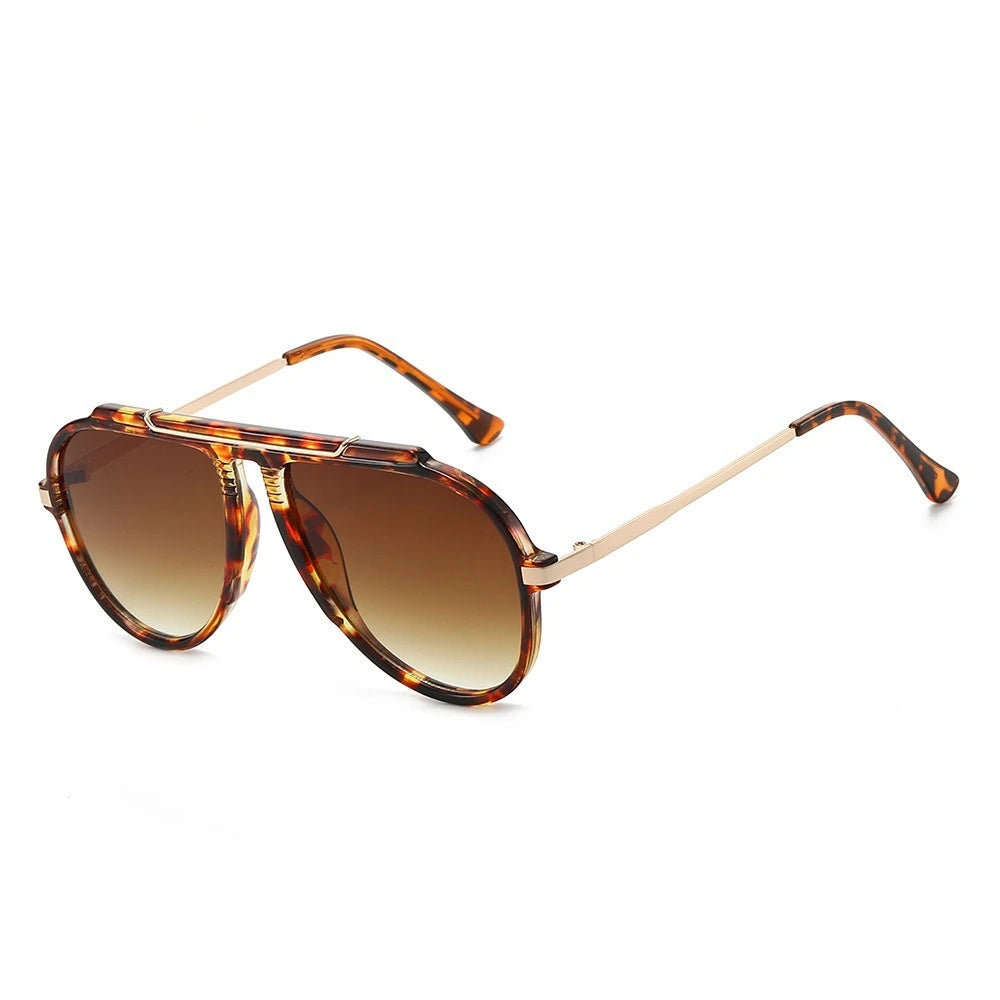 Lunettes de Soleil Oversize Pilot Dégradé Métal Unisexe – CLEVI Paris