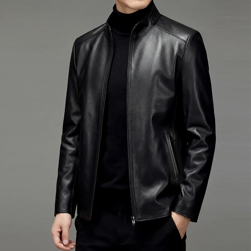 Veste homme noire zippée, deux cols au choix – CLEVI Paris