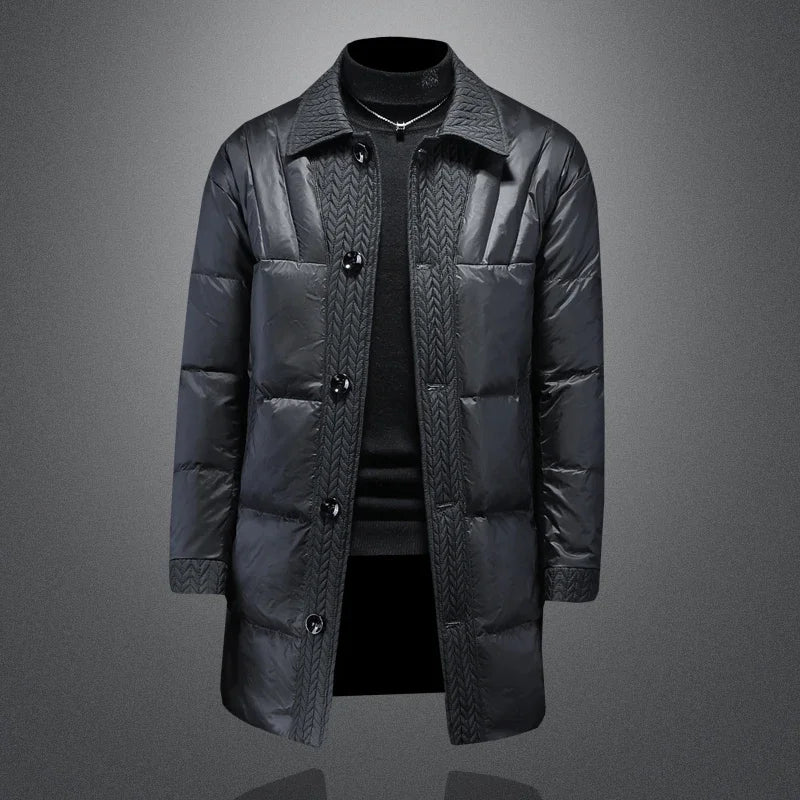 Manteau homme matelassé en duvet à boutons – CLEVI Paris