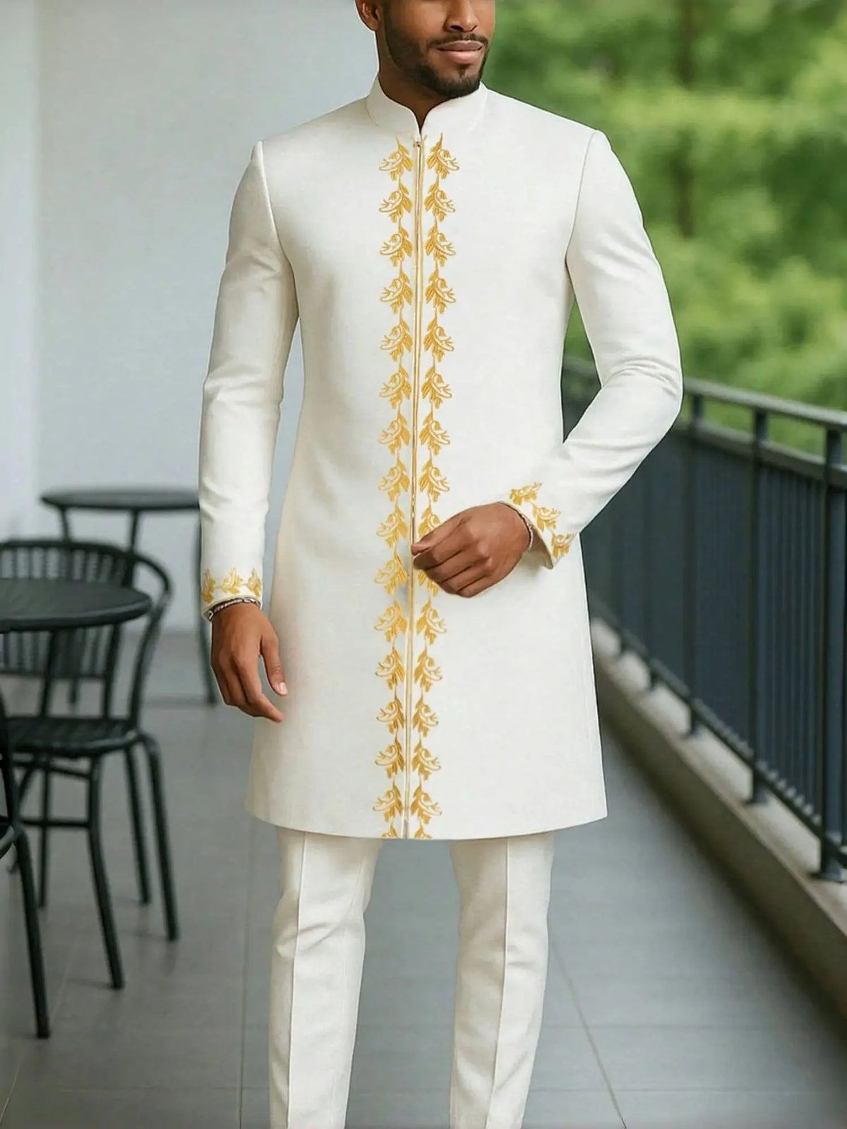 Costume Africain Homme 2 Pièces Kaftan – CLEVI Paris
